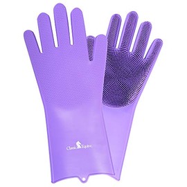 Classic Equine - Guantes de Lavado, Color Morado