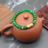 Fuqimanman2020 8 Pcs Feng Shui Bracelets Pixiu Wealth Luck Jade