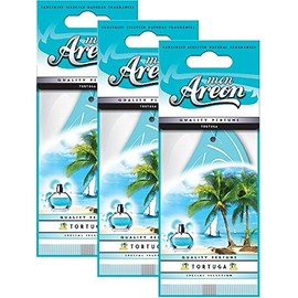 AREON Car Air Freshener MON Tortuga Island and Ocean Refreshing Scent. 3 Pack. Enjoy Your Enviroment.