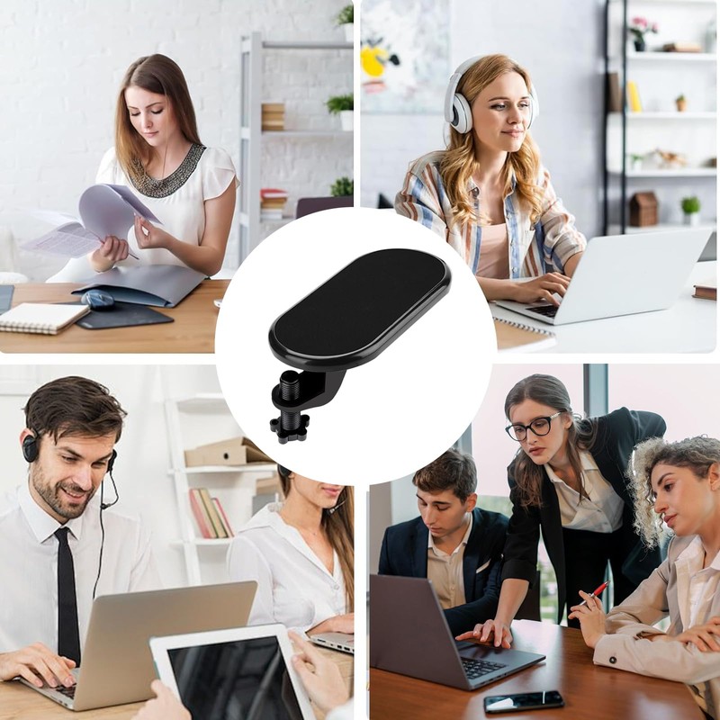 2 PCS Desk Arm Rest Support, Rotating Computer Desk Armrest