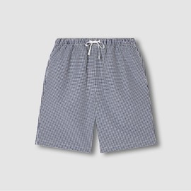 JAJU Seersucker Check 5-Length Lounge Pants_Light Navy
