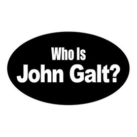 Oval Who is John Galt ? Sticker Premium Decal Die Cut Atlas Shrugged
