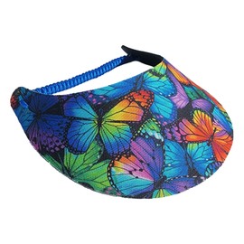 The Incredible Sunvisor Available in Beautiful Designs Perfect for Summer! Made in The USA! (Butterfly 14)