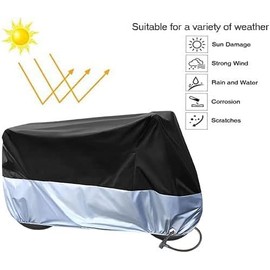 Funda para Moto Impermeable, 190T Tela Oxford Cubierta de Motocicleta