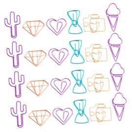 DOITOOL 60Pcs Decorative Paper Clips Set Colorful Clips for Office Use Novelty Modeling Design for Documents and School Projects Assorted Styles