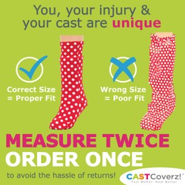 CastCoverz! Fashionable Leg Cast Cover - Peace of Fun - Small Short - Below The Knee - Protective, Decorative and Washable - Made in USA