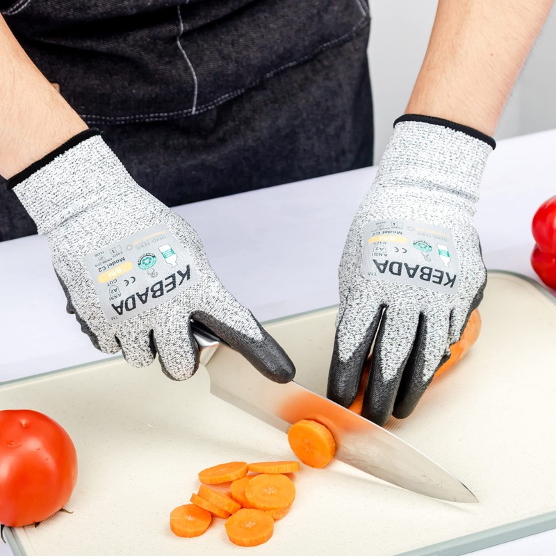 Kebada Cut Resistant Gloves, ANSI A2 Cutting Glove, PU Coated,