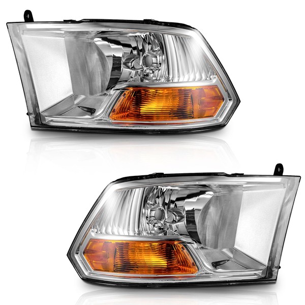 WEELMOTO Dual Beam Headlights for 2009-2012 Dodge Ram 1500 Headlights