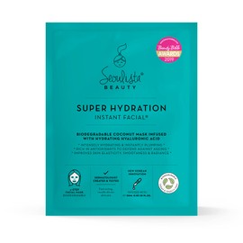 Seoulista Beauty Super Hydration Instant Facial – Hydrating Beauty Face Mask for Dry Skin - Infused with Hyaluronic Acid and Coconut – Dermatologist Created Korean Skin Care — Multi-Award Winning