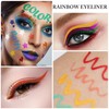 Waterproof Liquid Eyeliner Pen -Color Rainbow Eyeliner, Smudge-Proof, Quick-Drying, Long-Lasting
