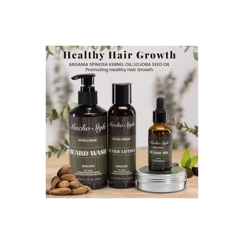 Set Cuidado Barba Estilo Macho Regalo Marzo Primavera Aire Libre