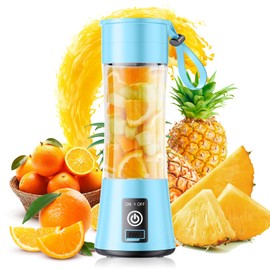 Cordless Personal Size Portable Blender - Blender Make Smoothies & Shakes, 12 Oz BAP Free Traveling Cup, Quickly Squeezed in Office/Picnic/Sprots