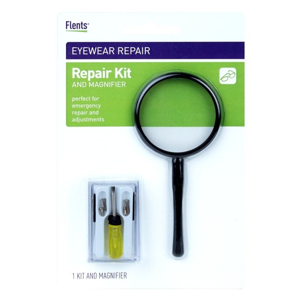 Flents Eye Glasses Repair Kit and Magnifier