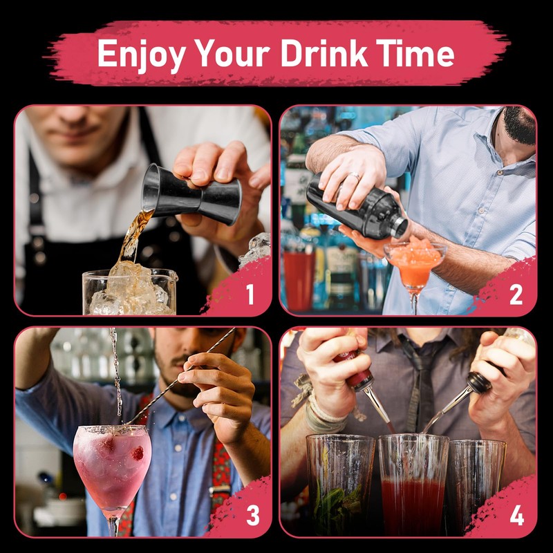 Cocktail Shaker Set Martini Shaker Set Bartender Set with Margarita