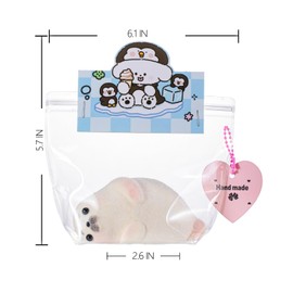 QCROAD SQUISHY Handmade Taba Seal Squishy Stress Relief Toys - Ultra Soft Silicone Squeeze Toys for Kids & Adults, Reusable Non-Violent Squishy Toys for Stress Relief & Relaxation