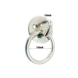 Wvkzuc 2 Set Heavy Duty Hanger Hook Hammock Wall Mount 304 Stainless Steel Wall Mount Hook Pad Eye Plate with Swivel Hook for Ceiling Balcony Gym Garage Hammock Kitchen (Round)