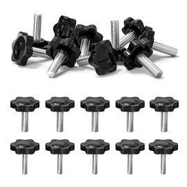 YFLeomry Pack of 25 Thumb Screws M8, Star Grip Screw M8 x 20 mm, Thumb Screw for Workshop, Furniture Construction, Electronics, Hand Screws without Tools