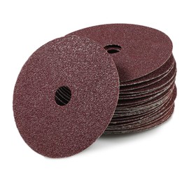 LEONTOOL Aluminum Oxide Resin Fiber 25pcs 4-Inch Resin Fiber Sanding Discs Center Hole 60 Grit Sanding Disc for Angle Grinders