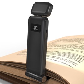 KTEBO® Rechargeable Reading Book Light with Clip & Battery Indicator - 9 Luminescence Mode Book Lamp for Night Reading in Bed, Portable 1.6 Oz Ultralight,Back to School Gifts for Book Lovers, Kids