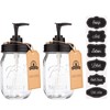 Jarmazing Products Black Mason Jar Soap Dispenser Jars - 2