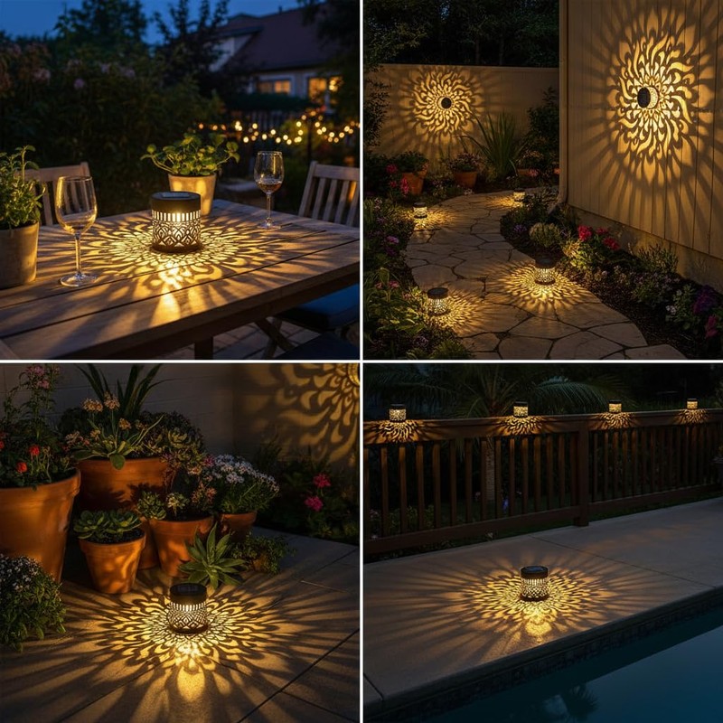 YYingYu 2026 Upgrade Solar Mandala Lights Outdoor, Waterproof Metal Solar