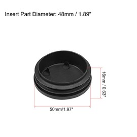 sourcing map Plastic Plug End Caps 50mm Round Furniture Table Chair Legs 4Pcs