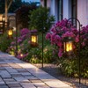 Beautyard Outdoor Solar Candles Lights Flickering Decorative Lantern Stake Lighting