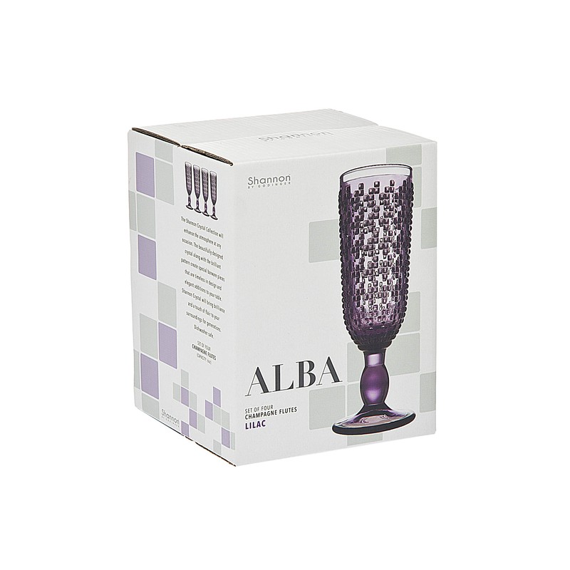 Champagne Flute Beverage Glass Cup Alba by Godinger – Amethyst