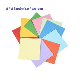 DIAO79NI Origami Paper, 100 Sheets, 10 Colors, 4 Inch Square Folding Paper, Double Sided Colored Paper. Square Easy Fold Paper for Beginners Trainning and School Craft Lessons