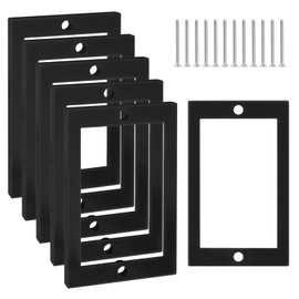 vibedor 6 PCS Single Gang Outlet Receptacle Box Extenders 1/4" Electrical Outlet Extenders with 12 Screws for Electric Box and Electric Switches(Black)