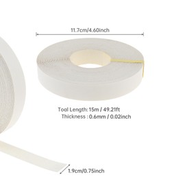 PNXKTXO 3/4 Inch x 50 ft Melamine Edge Banding, White Pre-glued Veneer Edging Hot Melt Shelf Adhesive for Plywood Table, Cabinet Repair Furniture (White)