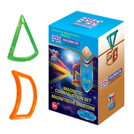 MAGNIKON Magnetic Building Blocks Replacement Set - Children's Toy from 3 Years, Magnetic Building Blocks, Magnets Children's Toy, Gift for Girls and Boys, Montessori Magic Magnetic Game (Cones + Bow)