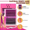 Wimpernverlängerungsset 320-teiliges Einzelwimpernbüschel 30D 40D Wimpernbüschelset Natürliches Wimpernset mit Wimpernkleber