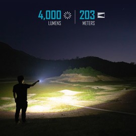 IMALENT LD70 High Performance Mini Torch 4000 lumens, Pocket LED Torch with OLED Display, Brightest Small EDC Flashlight with 6 Bightness Levels for Dog Walking and Fishing (Fluorescent Green)