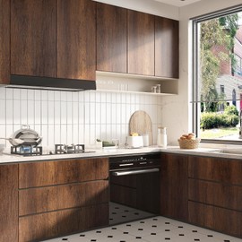 15.8"x240" Brown Wood Countertop Contact Paper Peel and Stick Wood Grain Contact Paper for Cabinets Countertops Waterproof Self Adhesive Wood Wallpaper for Table Walls Counter Top Vinyl Wrap