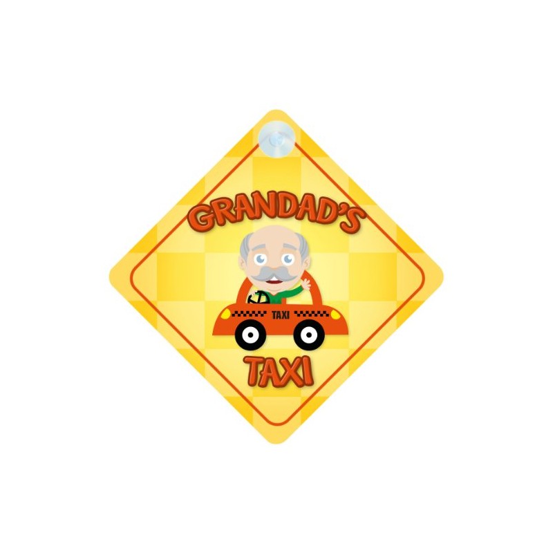 Grandad's Taxi Car Sign Funny Novelty Gift/Present Baby on Board