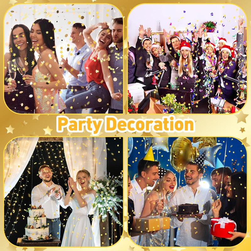 Hestya 60g Star Confetti Glitter Table Confetti Metallic Foil Stars