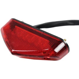 Wvxilyr Universal-LED-Rückleuchten für Motorrad, Rücklicht, Bremslicht und Signalleuchten mit rotem Gehäuse, sehr hell und energiesparend, personalisierbar