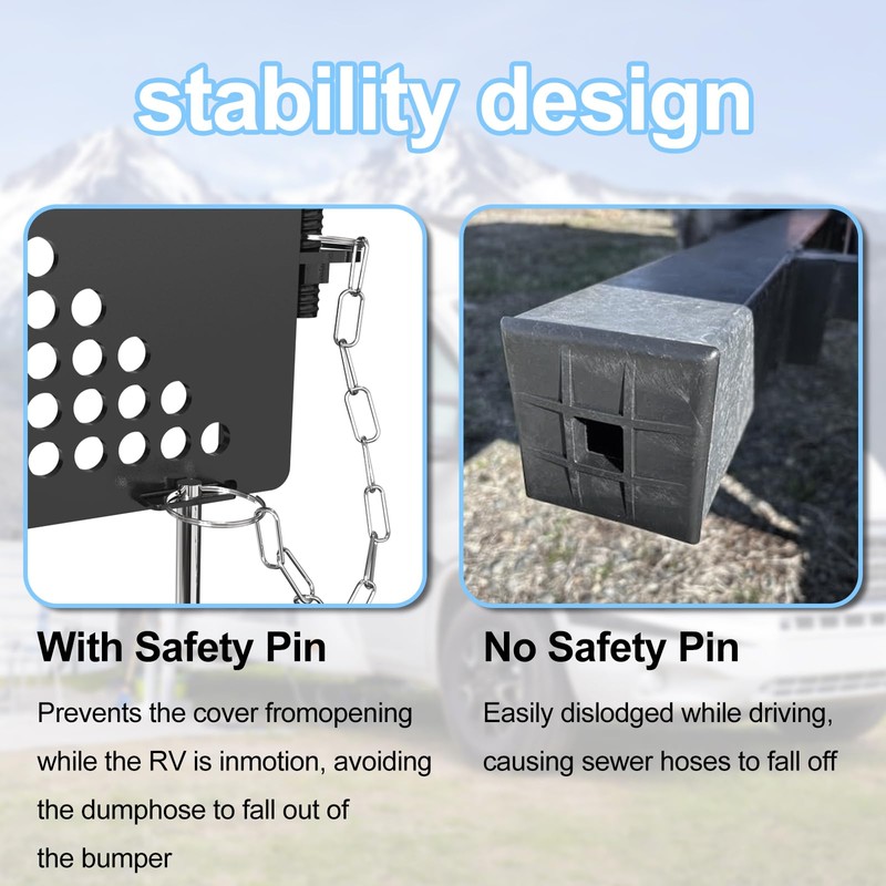 2pcs 4" RV Bumper Cap Cover, Sewer Cap for RV