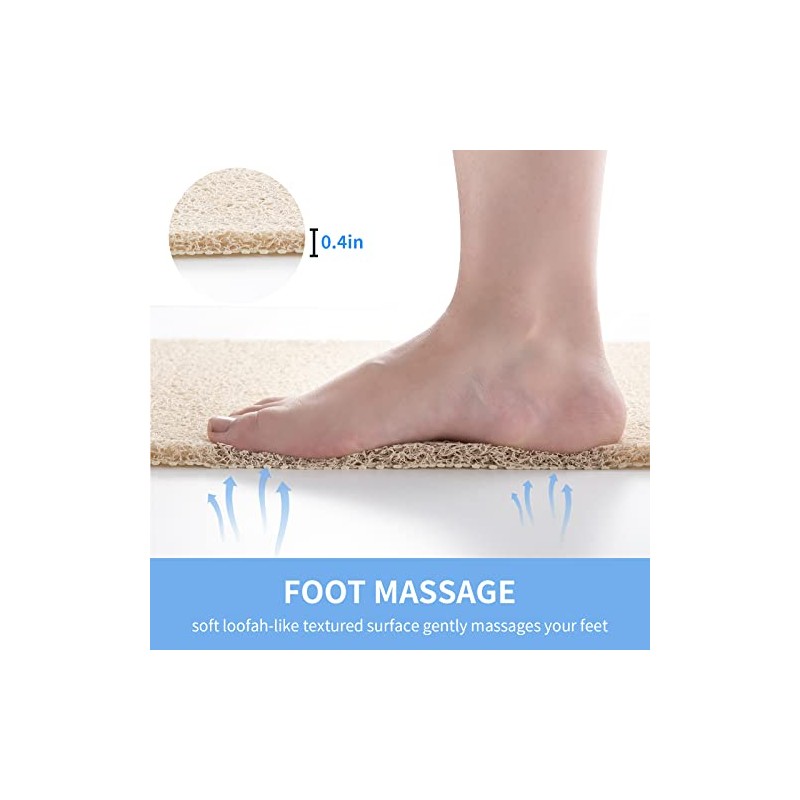 Hargiis Non Slip Bathtub Mat - Fast Drying and Comfortable