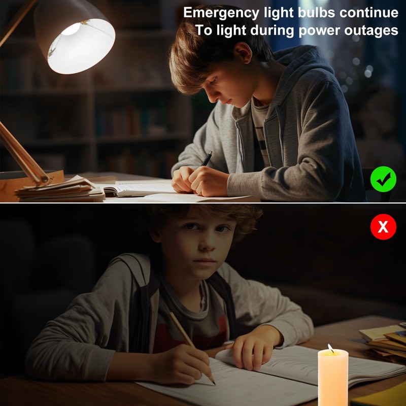 Ostwiki 10 Pack Rechargeable Light Bulbs, Emergency Light Bulbs for