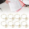 100Pcs Cute Paper Clips Ring Style Anti Slip Sturdy Electroplated
