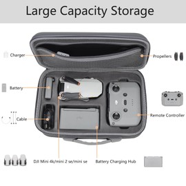 Mini 4K / Mini 2 SE Case-Newest Portable Mini 4K / Mini 2 SE Drone Storage Bag Travel Handbag Carrying case Compatible with DJI Mini 4K/Mini 2 SE/Mini SE Drone,Remote Controller & Accessories