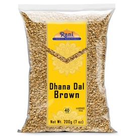 Rani Dhana Dal (Roasted Coriander Seeds) Brown 7oz (200gm) ~ All Natural | Vegan | No Colors | Gluten Friendly | NON-GMO | Kosher | Indian Origin