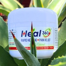 HEAL360-100% Natural Ointment for: Burns & Sunburns, Wounds & Lacerations, Cuts & Scrapes, Eczema & Psoriasis, Chapped lips, Spider bites, Bruises, & Other Skin Injuries (1 oz)