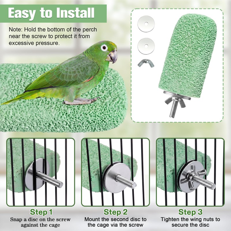 4 Pcs Bird Beak Grinding Stone, Resin Bird Perch Stand,