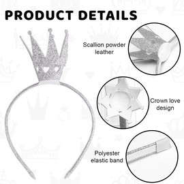 QOMJUFA Krone Prinzessin Mädchen Gold, Krone Haarreif Prinzessinnen Krone Kinder Damen Erwachsene, Haarreifen mit Krone Geburtstag Fasching
