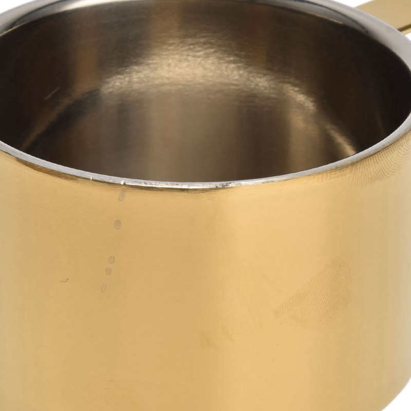 Coffee Cup Gold Fashionable Design Wearable Convenient Practical Stainless Steel