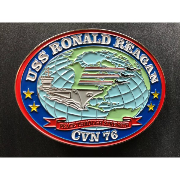USS RONALD REAGAN (CVN-76) BELT BUCKLE
