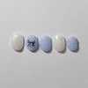 [Design Nail Tips] Blue Ribbon - Short Ballet / [디자인
